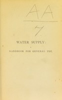 view Water supply : a handbook for general use / by Joseph Parry.