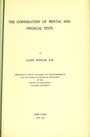 view The correlation of mental and physical tests.