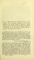 view A case of homicidal mania, without disorder of the intellect / by C. Lockhart Robertson.