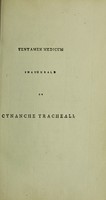 view Tentamen medicum inaugurale de cynanche tracheali / quod ... pro gradu doctoris ... examini subjicit Gulielmus Cuninghame.