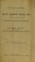 view [On the clauses in the draft Glasgow Police Bill which have reference to the prevention and mitigation of disease ...].