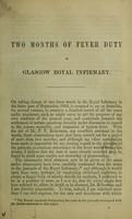 view [Two months of fever duty in Glasgow Royal Infirmary].