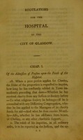 view Regulations for the hospital of the city of Glasgow.