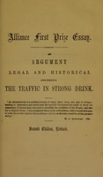 view An argument for the legislative prohibition of the liquor traffic / by Frederic Richard Lees.