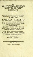 view De praecavenda perinaei ruptura in partu dissertatio ... consentiente gratioso medicorum ordine pro venia legendi rite impetranda publice defendet A.D. XVIII. Martii MDCCLXXXXVII. Gabr. Ionath. Schleusner ... respondente Michaele Stephan.