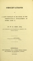 view Observations on a late pamphlet by Mr. Stone, on the phrenological development of Burke, Hare, etc.