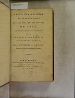 view Précis d'expériences et observations sur les différentes espèces de lait, considérées dans leurs rapports avec la chimie, la médecine et l'économie rurale / par A. Parmentier et N. Déyeux.