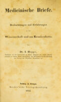 view Medicinische Briefe : Beobachtungen und Erfahrungen in der Wissenschaft und am Krankenbette.