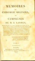 view Mémoires de chirurgie militaire, et campagnes / de D.J. Larrey.