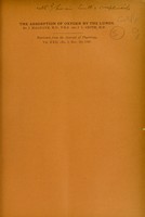 view The absorption of oxygen by the lungs / by J. Haldane and J. L. Smith.