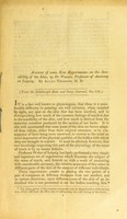 view Account of some new experiments on the sensibility of the skin, by Dr. Weber, Professor of Anatomy at Leipzig / by Allen Thomson.