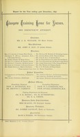 view Report for the year ending 31st December, 1897 / Glasgow Training Home for Nurses.