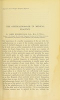 view The ophthalmoscope in medical practice / by James Hinshelwood, M.A., M.D., F.F.P.S.G., Surgeon to the Glasgow Eye Infirmary.
