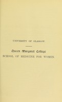 view Prospectus for session 1904-1905 / University of Glasgow, Queen Margaret College, School of Medicine for Women.