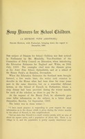 view Soup dinners for school children : a reprint, with additions.