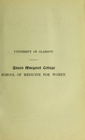 view Prospectus for session 1913-1914 / University of Glasgow, School of Medicine for Women, Queen Margaret College.