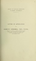 view Letter of application / by Samson Gemmell, M.D., F.F.P.S.