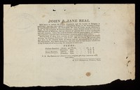 view Two advertisements of John and Jane Beal, formerly employed at The Retreat, publicising that they are opening Gate Helmsley Asylum. Gives terms for patients