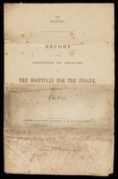 view Report of the Inspector of Asylums on the Hospitals for the Insane for the Year 1870 (1871)