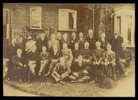 view Group photograph of assembled men at The Retreat, occasion unknown