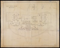 view Printed plan of the West Riding Asylum, Menston, Wakefield, by J. Vickers Edward, County Surveyor, Wakefield