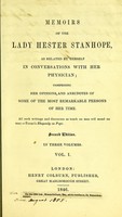 view Memoirs of the Lady Hester Stanhope, as related by herself in conversations with her physician : comprising her opinions and anecdotes of some of the most remarkable persons of her time.