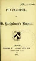 view Pharmacopoeia of St Bartholomew's Hospital.