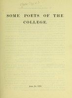 view Some poets of the College.