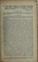 view Dr. Thorne Thorne's report to the local government board on the sanitary condition of the Dewsbury registration district, with special reference to the prevalence of infectious diseases in the district.