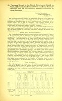 view Dr. Parson's report to the local government board on the prevalence of typhoid fever in the Totnes urban and rural sanitary districts, and on the general sanitary condition of those districts.