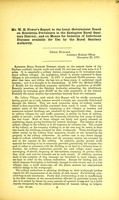 view Mr W. H. Power's report to the local government board on scarlatina prevalence in the Easington rural sanitary district ; and on means for isolation of infectious diseases available for use by the rural sanitary authority.