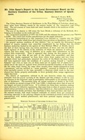 view Mr John Spear's report to the local government board on the sanitary condition of the urban sanitary district of Quickmire.