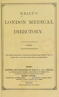 view Kelly's London medical directory.