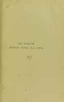 view The diary of Samuel Pepys / completely transcribed by Mynors Bright, from the shorthand manuscript in the Pepysian Library, Magdalene College, Cambridge, with Lord Braybrooke's notes ; edited, with additions, by Henry B. Wheatley.