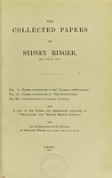 view The collected papers of Sydney Ringer.