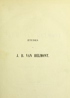 view Etudes sur J.B. van Helmont.