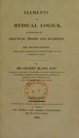 view Elements of medical logick, illustrated by practical proofs and examples.