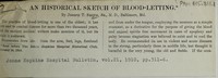 view An historical sketch of blood-letting / by Joseph T. Smith.