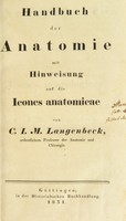 view Handbuch der Anatomie mit Hinweisung auf die Icones anatomicae / von C.I.M. Langenbeck.