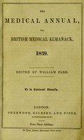 view The medical annual, or, British medical almanack. 1839.