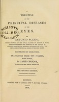 view A treatise on the principal diseases of the eyes / by Antonio Scarpa ... ; translated from the Italian, with notes, by James Briggs.