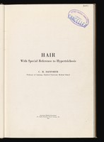 view Hair : with special reference to hypertrichosis / by C.H. Danforth.