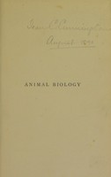 view Animal biology : An elementary text-book / by C. Lloyd Morgan.