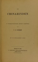 view Die Chinarinden : in pharmakognostischer Hinsicht dargestellt / von F.A. Flückiger.