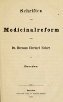 view Schriften zur Medicinalreform / von Hermann Eberhard Richter.