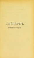 view L'hérédité psychologique / par Th. Ribot.