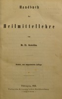 view Handbuch der Heilmittellehre / von Fr. Oesterlen.