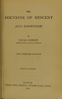 view The doctrine of descent and Darwinism / by Oscar Schmidt.