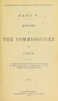 view Report of the commissioner for 1877.