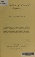 view The problem of practical eugenics / by Karl Pearson.